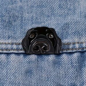 Cute Black Lab Lapel, Jacket, or Backpack Enamel Pin for Dog Lovers